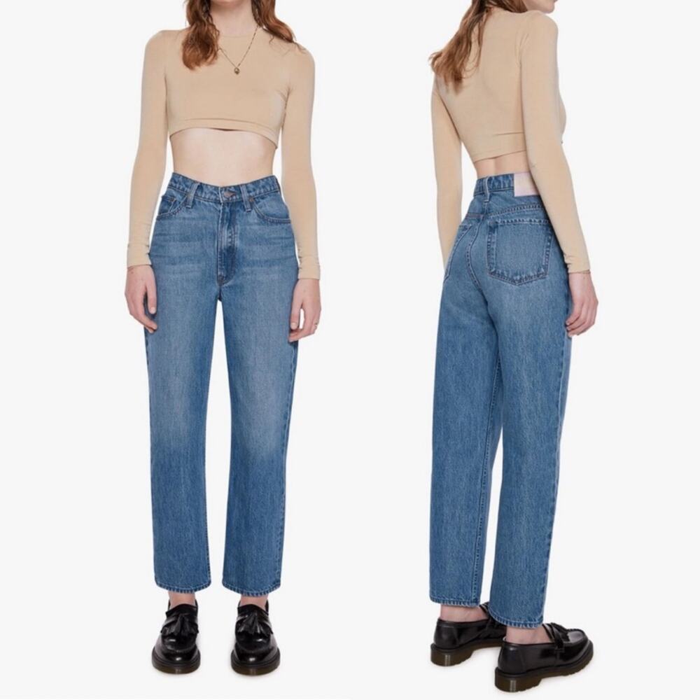 Mother Snacks Double Stack‎ Jeans High Rise Straight Leg Size 29 NWT